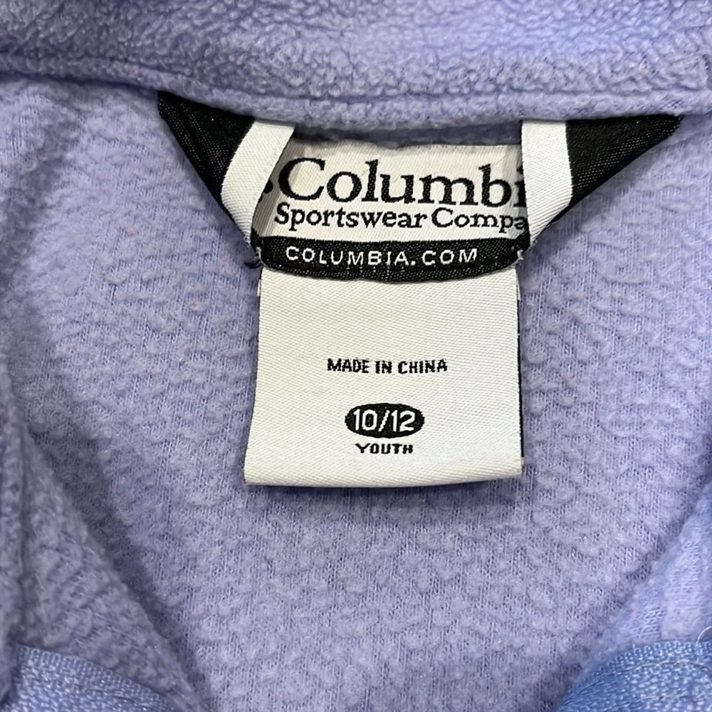 HOST PICK!! Columbia youth 10/12 periwinkle-purple polar fleece zipped j… - Picture 4 of 7